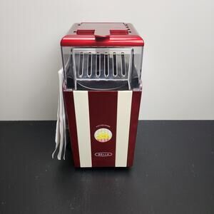 BELLA 13554 Hot Air Popcorn Popper Maker Vintage Design in Red & White Striped